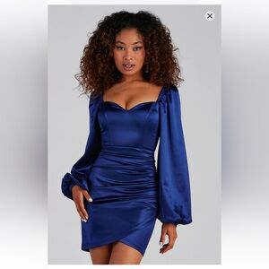 2nd Windsor Blue Long Sleeve Dress